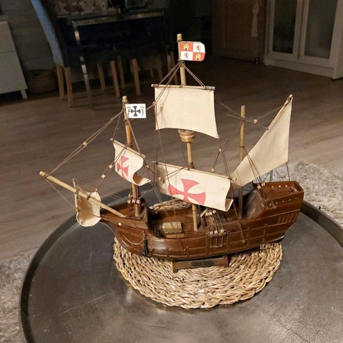 Modellschiff holz santa maria - santa,