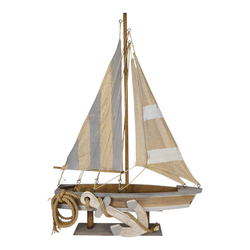 Segelboot 70cm holz mit - segelboot,