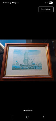 Gerahmter maritimer druck - maritimer,