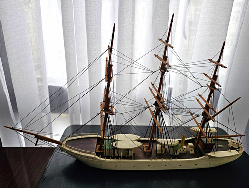 Vintage holzsegelschiff modell - holzsegelschiff,